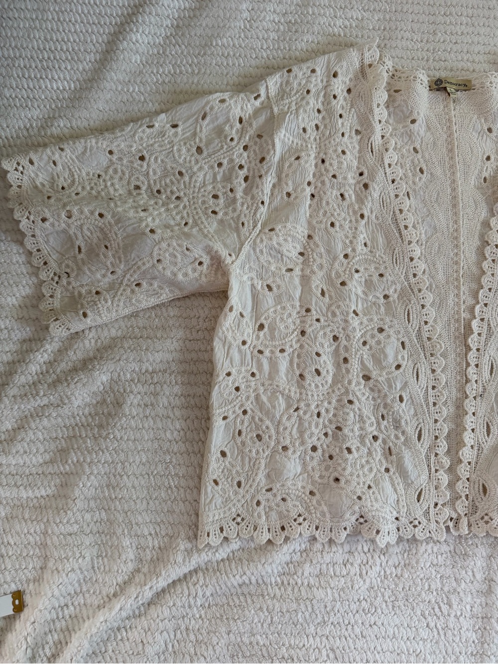 Democracy Lace Eyelet Tops — Black & White Duo - Picture 5 of 6